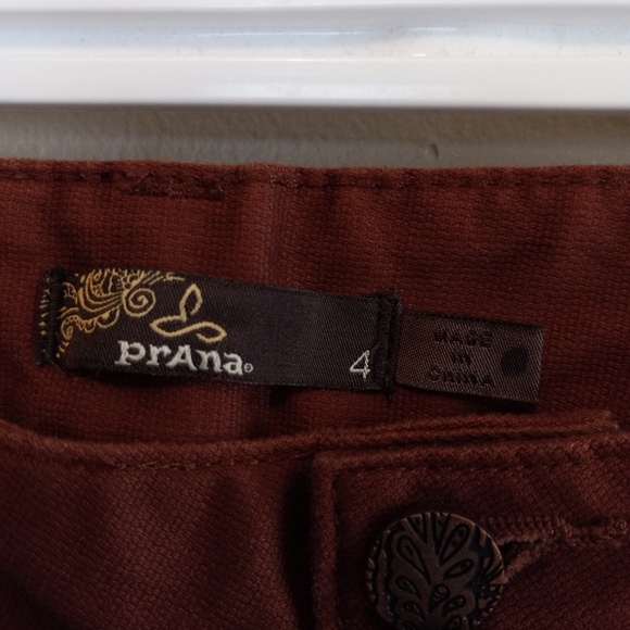 Prana Brick Red Cargo Low Rise Skinny Pants Womens Size 4 - Picture 4 of 4